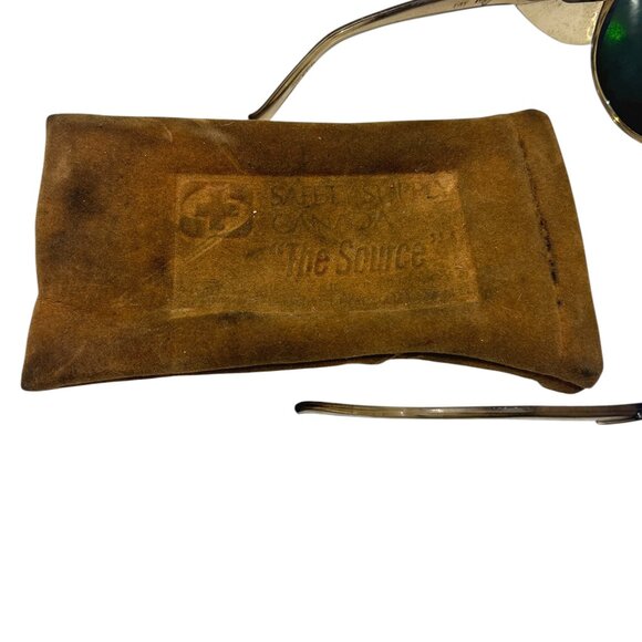 Vintage Aviator Style Safety Glasses – Tinted Lenses, Suede Case – Safety Supply - Picture 6 of 8